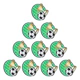 Ciieeo Broche de Fútbol Esmaltado de Aleación Diseño de Balón Deportivo, 10 Unidades para Decoración de Mochilas, Gorras y Ropa en Eventos Deportivos, Accesorio Adecuado para