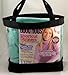 Medium Clear Tote Bag with Interior Pocket and Zipper Closure (Black)