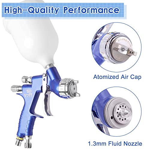 Aflybltol Professional Hvlp Spray Gun Set And Gravity Feed Paint Spray Gun Holder Stand With Strainer Holder #TOP6