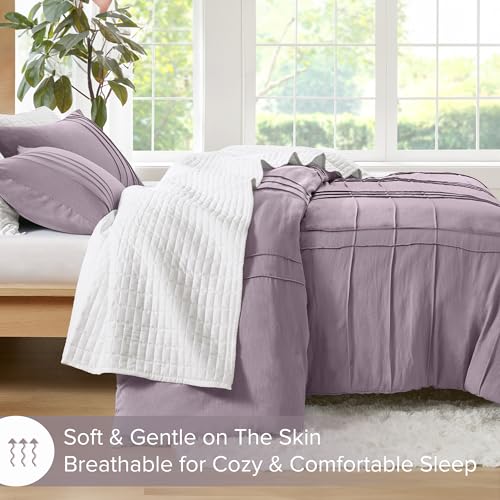Comfort Spaces Porter Soft Full Comforter Set, Purple, 3 Piece - image 2