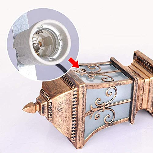 Pillar lantern creative square post pole lamp bronze étanche IP54 pour cour - 3