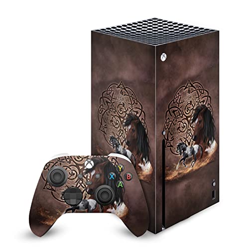 Skin vinyle Xbox Series X anti-rayure motif cheval Brigid Ashwood