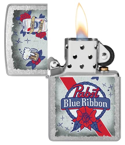 Encendedor Zippo Pabst Blue Ribbon Street Chrome miniatura 3