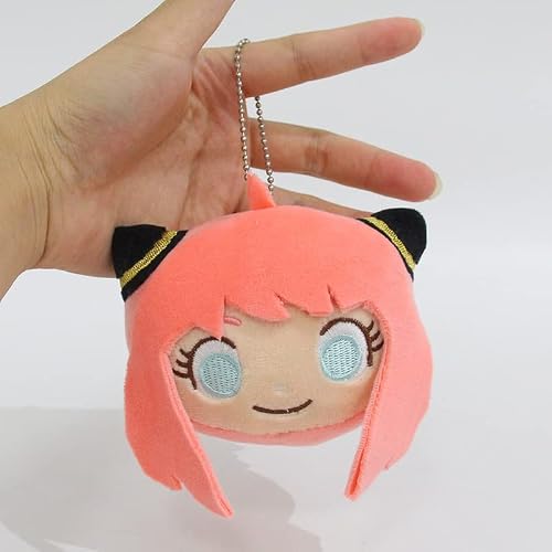 Spy X Family Plush Keychain Anya Plush Keychain,Cute Anya Plush Toy Anime Figure Cosplay Pendant Doll Keyring Accessories (Anya 3.9In) #TOP4