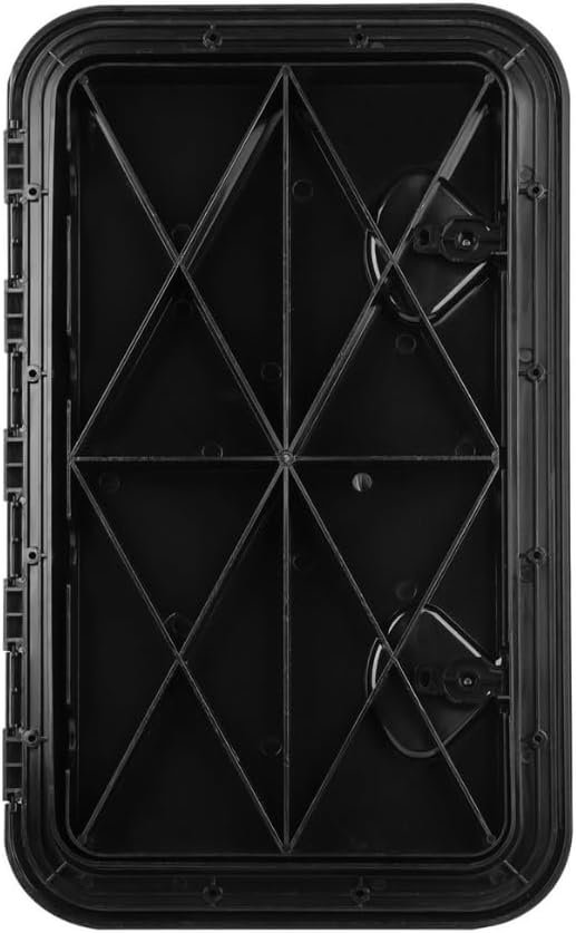 SEAFLO Marine Boat Deck Rectangular Access Hatch - White/Black, Lock and Key/Regular