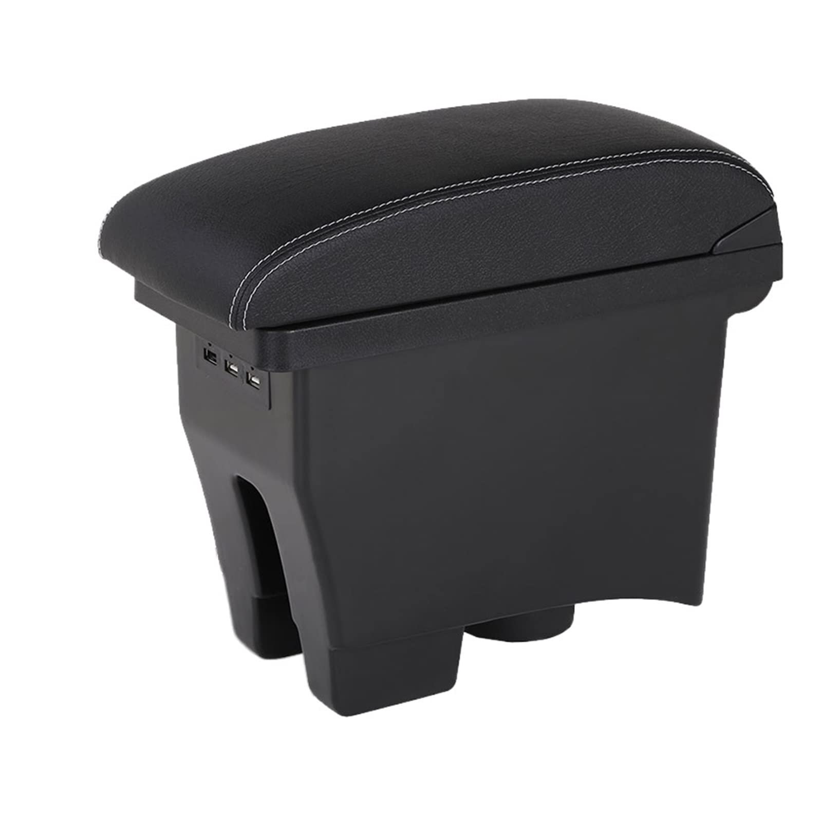 For VW For POLO Mk5 6R For Vento 2012-2018 Car Armrest Box Center Storage Box Car Accessories Retrofit(A3 Black leather)