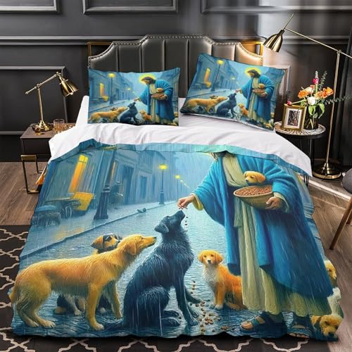 Housse de couette fermeture éclair 200x200 pour un lit facile à border