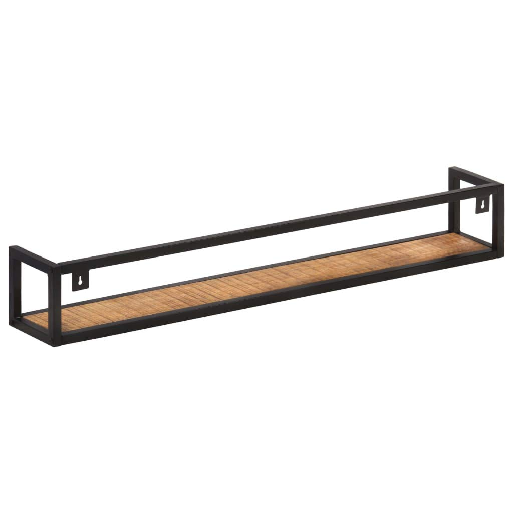 Mensole da parete, 2 pezzi, 120 cm, in legno di mango