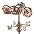 Good Directions Motorcycle Weathervane with Roof Mount, Pure Copper
