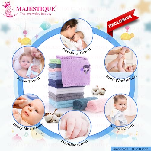Image of Majestique Baby Grooming Set, Baby Hair Brush, Comb, Nail Clipper, Nail File and Soft Baby Towel, Baby Grooming Kit for New Born Baby, Toddlers Infant Girl Boys Keep Clean (7 in 1)