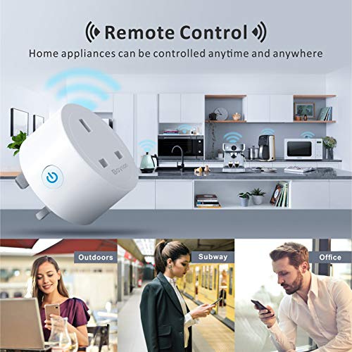 Baytion WiFi Smart Plug, Baytion 16A Energy Monitoring WLAN Smart Plug Socket Work with Alexa,Echo, Google Home Mini Smart Outlet Remote and Voice Control No Hub Required (2P) - Image 4