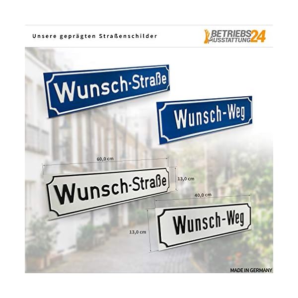 Betriebsausstattung24® Hausnummernschild | Nostalgische Hausnummer | Mit Wunschtext Prägung | Aluminiumschild mit… – Bild 5
