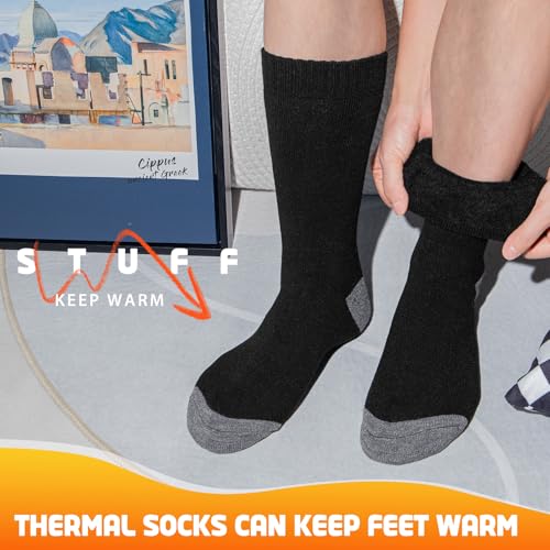 Image of Thermal Socks for Men - Winter Warm Socks Mens Womens for Cold Weather, Extreme Temperatures