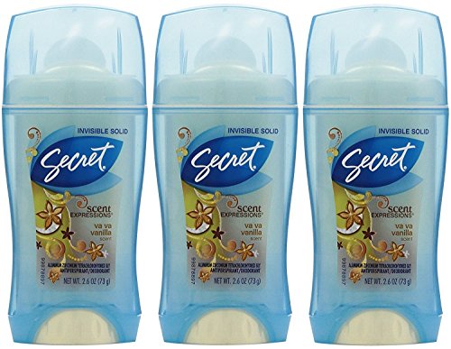 Secret Scent Expressions Anti-Perspirant Deodorant Invisible Solid, Va Va Vanilla 2.60 oz (Pack of 7)