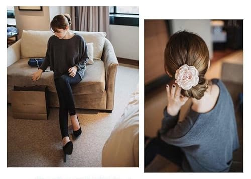 Lovef Jewelry Women Girl 6Pcs（Mixed Color) Cloth Rose Flower Design Ponytail Holders Hair Tie Assorted Rope Rubber Bands Accessories #TOP5