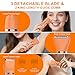 Scttomon Electric Lady Shaver for Women Painless Electric Razor Bikini Trimmer Facial Hair Removal Body Hair Trimmer for Face Legs Underarm Pubic Hair Wet and Dry Flawless 3 in 1 Orange