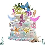 【Geeignet für Viele Situationen】Die meerjungfrau figur cake topper design ist perfekt für kuchen dekoration für meerjungfrau unter dem meer geburtstagsparty, baby shower, partys oder andere veranstaltungen.