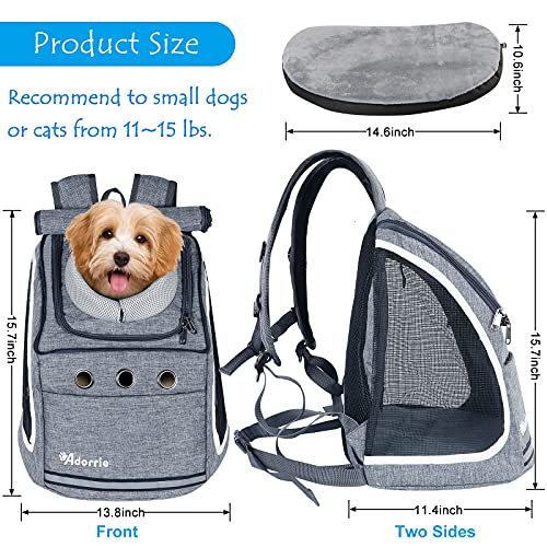 Dog Cat Backpack Carrier for Small Dogs and Cats, Safer Multifunctional Pet Backpack Carrier for Hiking, Walking… - Image 3