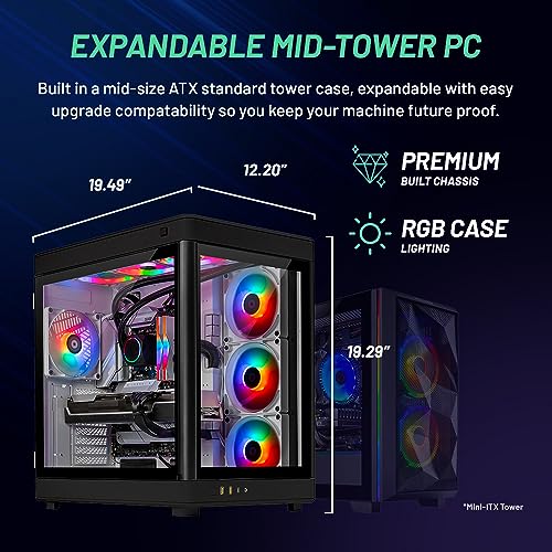 Image of Skytech Gaming Prism Gaming PC, Intel i9 13900K 3.0 GHz, RTX 4090, 2TB NVME Gen4, 32GB DDR5 RAM RGB, 1200W Gold ATX 3.0 PSU Wi-Fi, Win 11 Home, RGB-Keyboard and RGB-Mouse Included