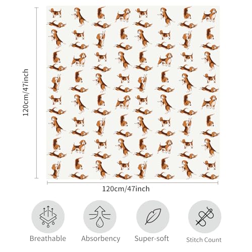 Image of insular Muslin Swaddle Blankets for Boys Girls, 2 Pack Receiving Baby Blanket Large 47 x 47 inches, Soft Breathable Swaddling Wrap for Unisex Newborn, Party Dogs&Labrador