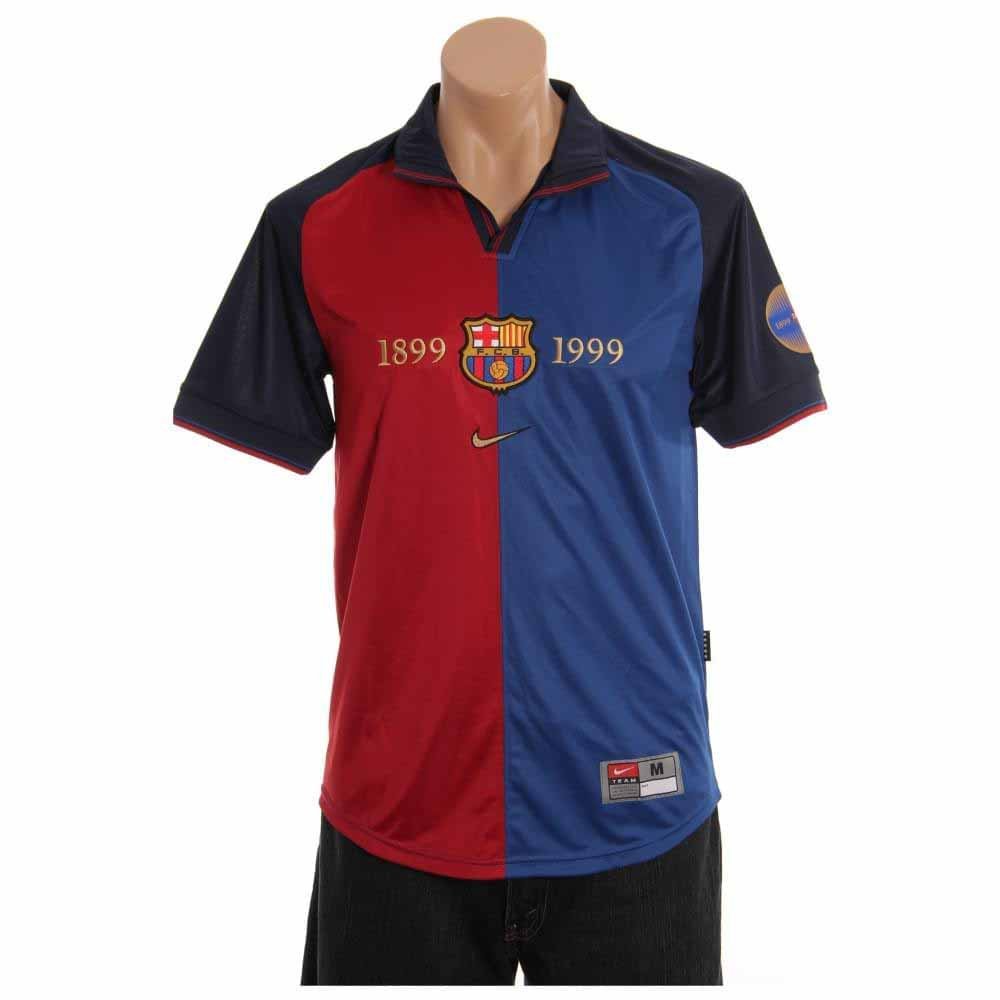 Amazon | NIKE(ナイキ) FCバルセロナ 99-00 ホーム 半袖 100周年記念