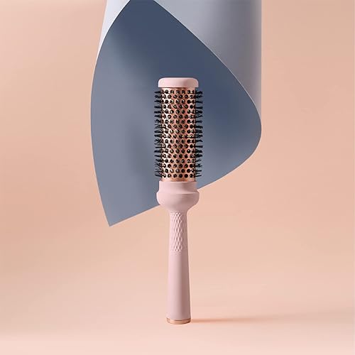 Miniatura 9 de Cepillo térmico mágico para rizar (1 pulgada), tiempo de secado de corte, cepillo redondo autoportante, gran soplado, barril recubierto de cerámica,