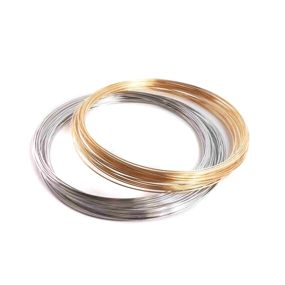 Beadsnfashion 80 Loops Necklace Memory Wire 0.7mm Thickness 4.5 Inch Diameter for Jewellery Making, Choker, Bracelet, Ring DIY Craft Beading Wire
