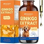 Integratore per Cervello e Cuore Cani e Gatti Anziani, Estratto di foglie di Ginkgo biloba, Migliora le funzioni cognitive e la memoria, Sostiene la salute di cervello, cuore, articolazioni, 60 ml