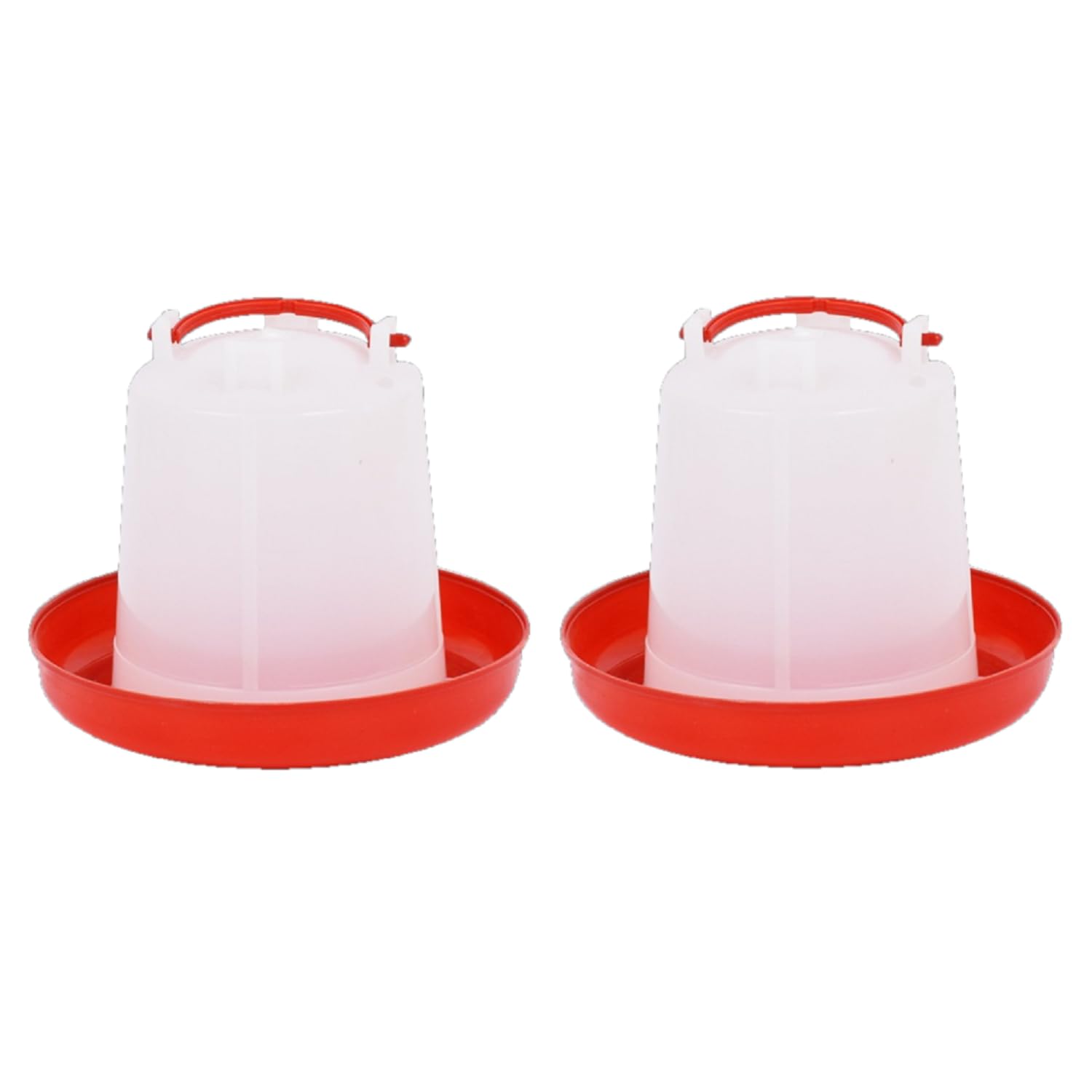 2 Pieces Chicken Drinker Feeder Poultry Drinker Chicken Drinker Chick Water Feeder for Farm, 1.5L