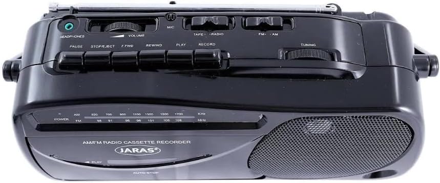 Miniatura 4 de Jaras JJ-2618 Edición Limitada Portátil Boombox Cassette PlayerGrabador con Radio AMFM Altavoces Estéreo y Conector de Auriculares
