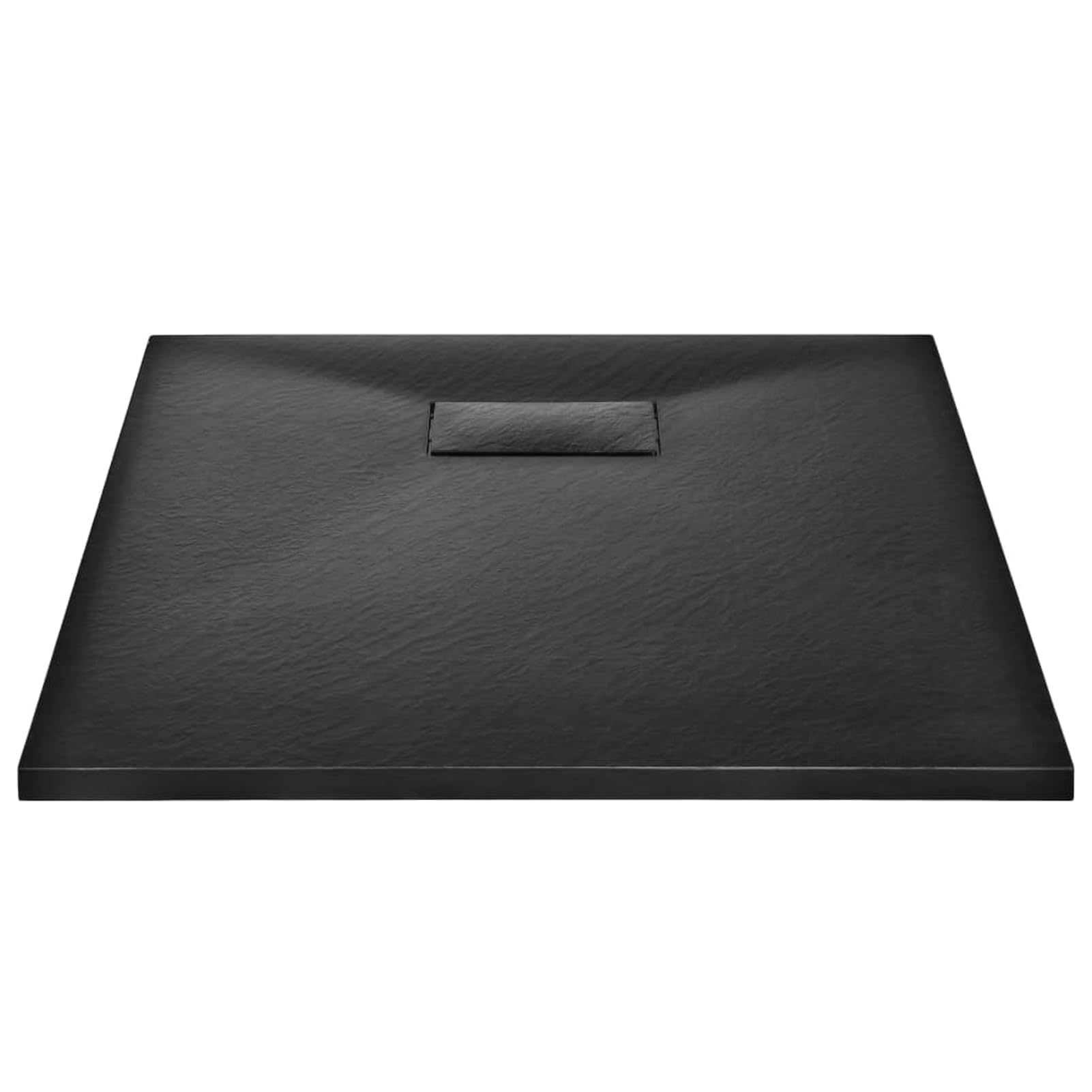 Gecheer Plato de Ducha Moderno, Antideslizante, Negro, 90x70cm, SMC, Fácil de Limpiar, para Baño