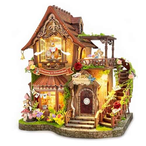 Image of Dreamy Cottage 3D Wooden Puzzle,Miniature House with Moving Rabbit