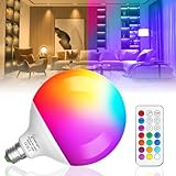 TobeBright 10W E27 Bombilla LED Colores con Control Remoto, RGB + Blanco Cálido 3000K, Regulable, 2 Modos, Temporizador, Equivalente a 100W, E27 Bombilla RGB para Casa/Decoración/Bar/Fiesta/KTV