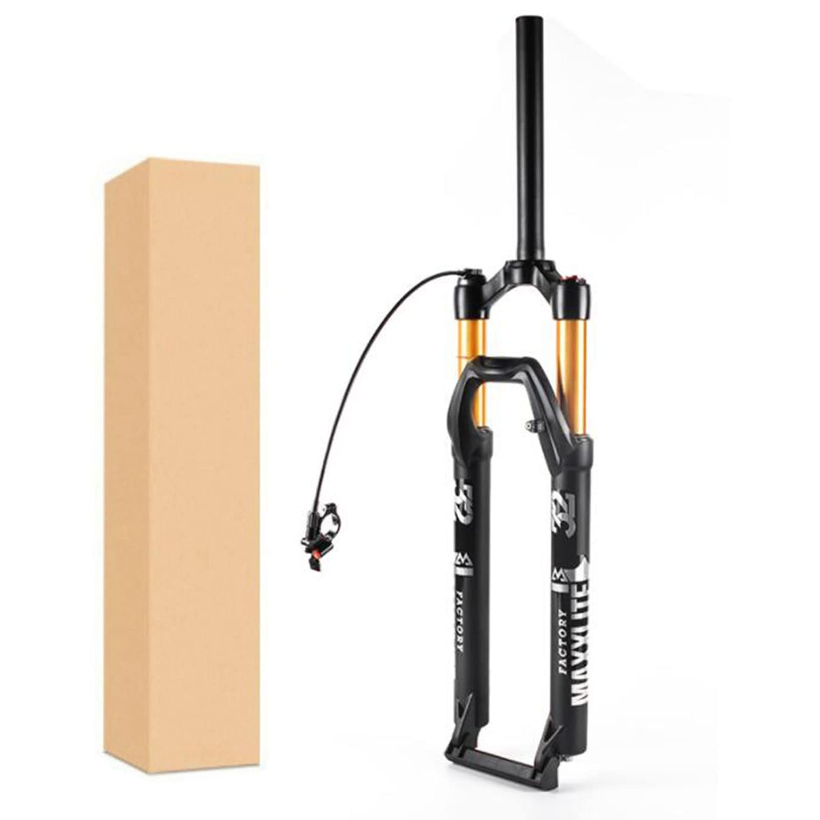 HOMSXPAC 100mm Travel Air Mountain Bike, 29inch Lightweight Alloy Bicycle Shock Absorber Forks 1-1/8" QR 9mm Accessories