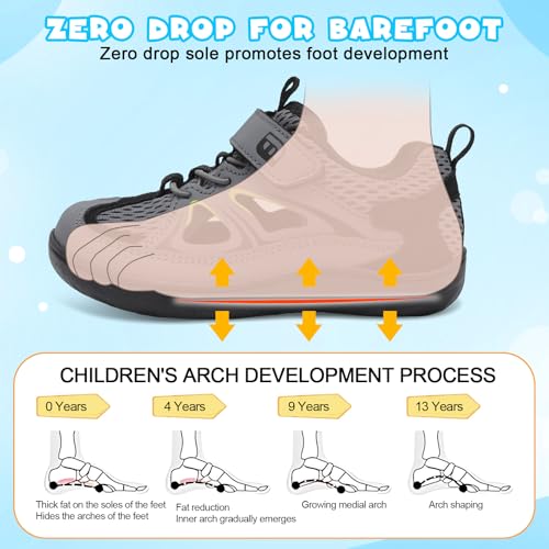 Image of JOINFREE Toddler Sandals Kids Wide Girls Boys Aqua Athletic Sneakers Barefoot Beach Sandals Quicky-Dry Non-slip Outdoor Water Sports Hiking Sandals Summer Water Shoes for Pool River Swim