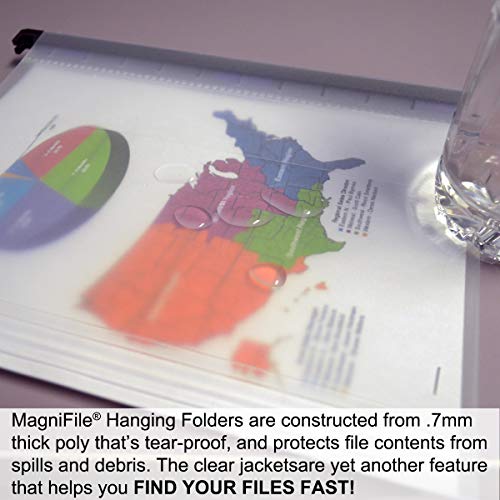 Ultimate Office Magnifile Hanging File Folders V- Bottom Letter Size With 11 Inch Magnified Indexes That Double The Size Of Your File Titles To Find Files Fast. (Set Of 10 Frost) #TOP4