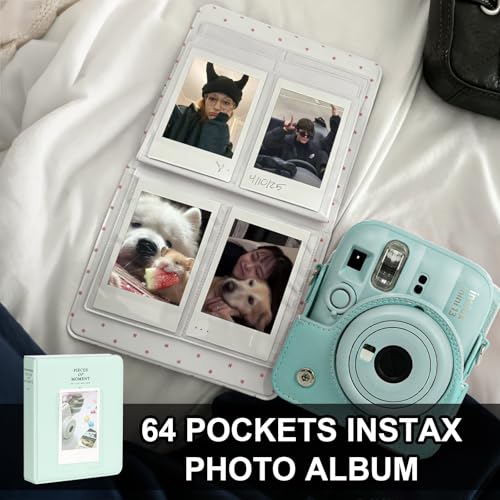 Funda cámara Fujifilm Instax Mini 13 verde con álbum miniatura 5