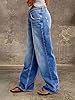 Flamingals Baggy Jeans for Women Mid Rise Straight... #2