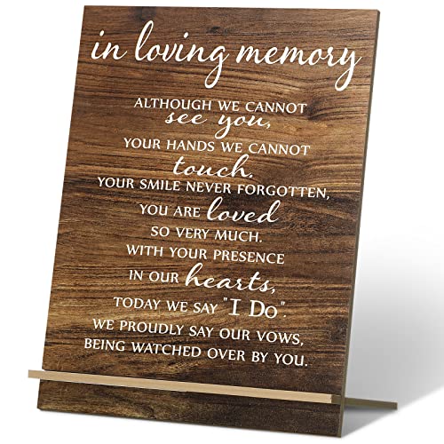 Chunful in Loving Memory Wedding Sign Acrylic Memorial Table Sign for...