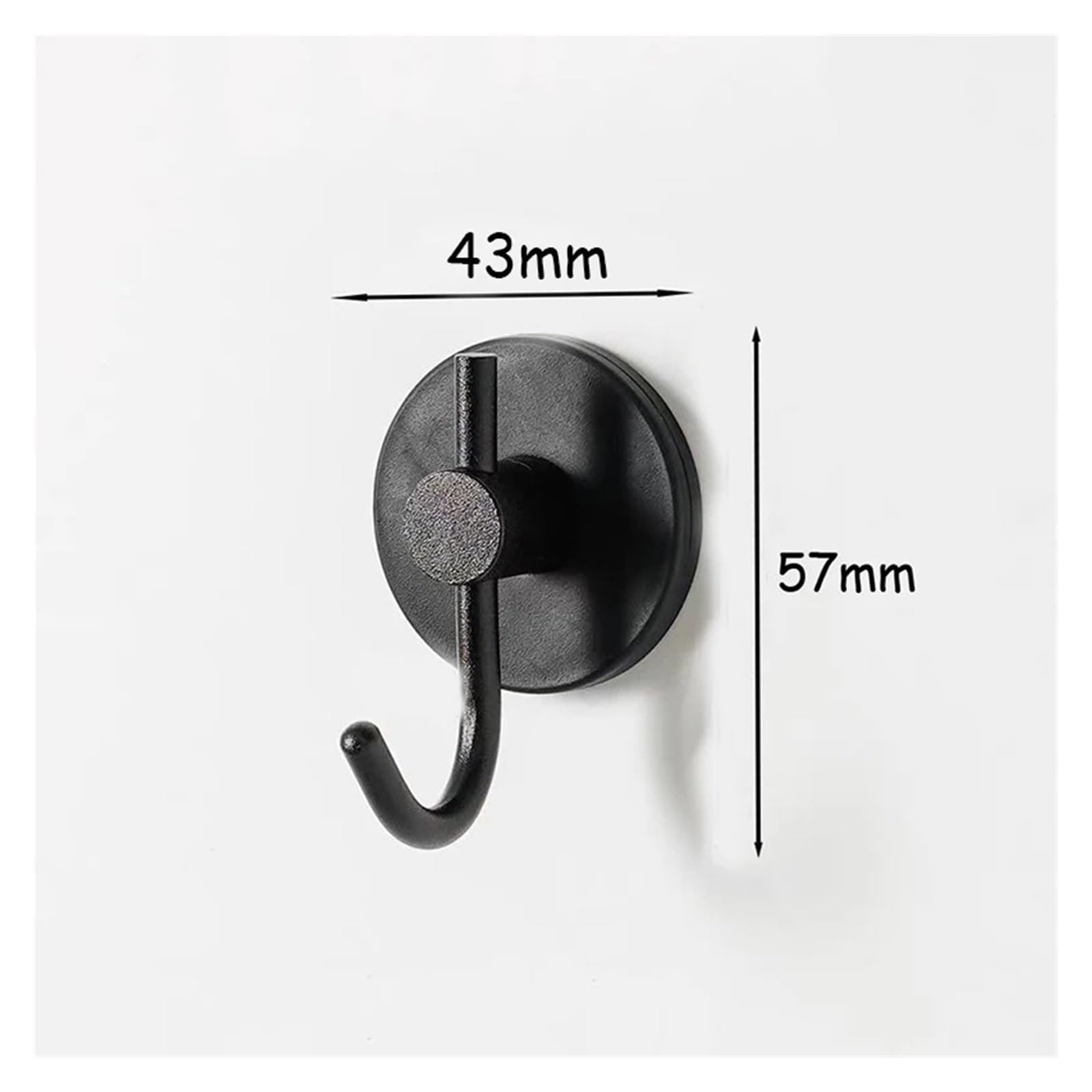 Genérico Ganchos negros magnéticos de alta resistencia, antideslizantes, impermeables, perfectos for herramientas for el hogar, llaves, ropa(5pcs)