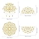 ORIGACH Boho Mandala Wandtattoos, Abziehen und Aufkleben Mid-Century Vintage Mandala Wandaufkleber, Vintage Abnehmbarer Vinyl Wandaufkleber für Schlafzimmer Zuhause Wohnzimmer Yoga Meditationsraum