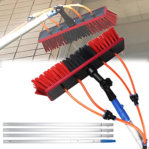 Brosse à eau télescopique en aluminium pour laver les vitres hautes extérieures sans effort