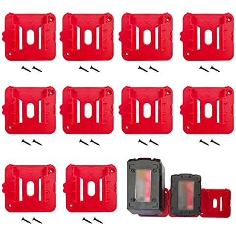 UOSXVC 10Packs Battery Holders for Milwaukee 18V Mount Fit for M18 Battery Cover