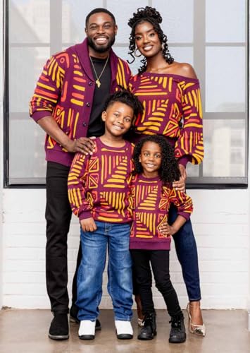 Image of D'IYANU | Hiba African Pattern Ankara Women's Sweater | Traditional Culture with Long Sleeves