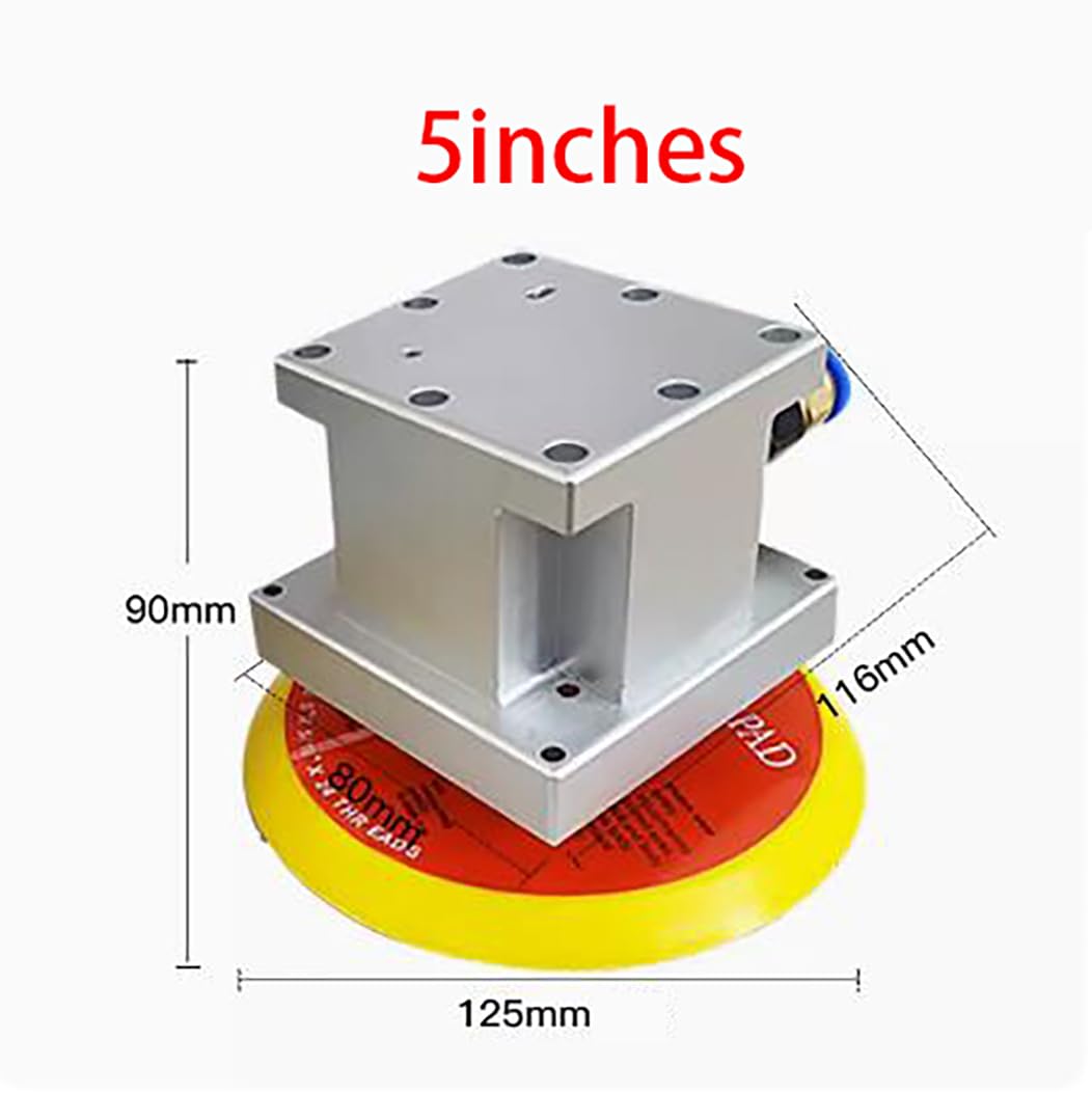 Manipulador Neumático Rectificadora Máquina Pulidora Rectificadora Máquina de Papel de Lija Máquina de Discos para Brazo Robótico Automático(5 pulgadas)