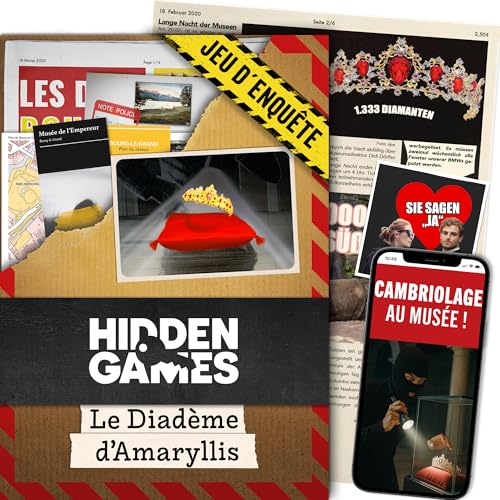 Hidden Games Dossier Criminel - Jeu de Crime, Jeu de détective, Escape Game, enquete criminelle a resoudre, enquête immersive, Jeux pour Adultes - Le...