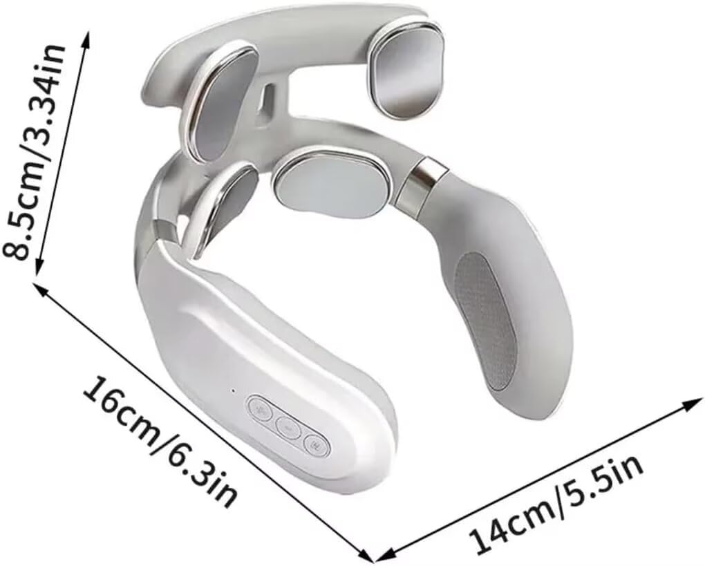 Nexiva Cervicales Impulsions Masseur 4 Têtes De Massage De La Colonne Cervicale Pour Soulager (Blanc)