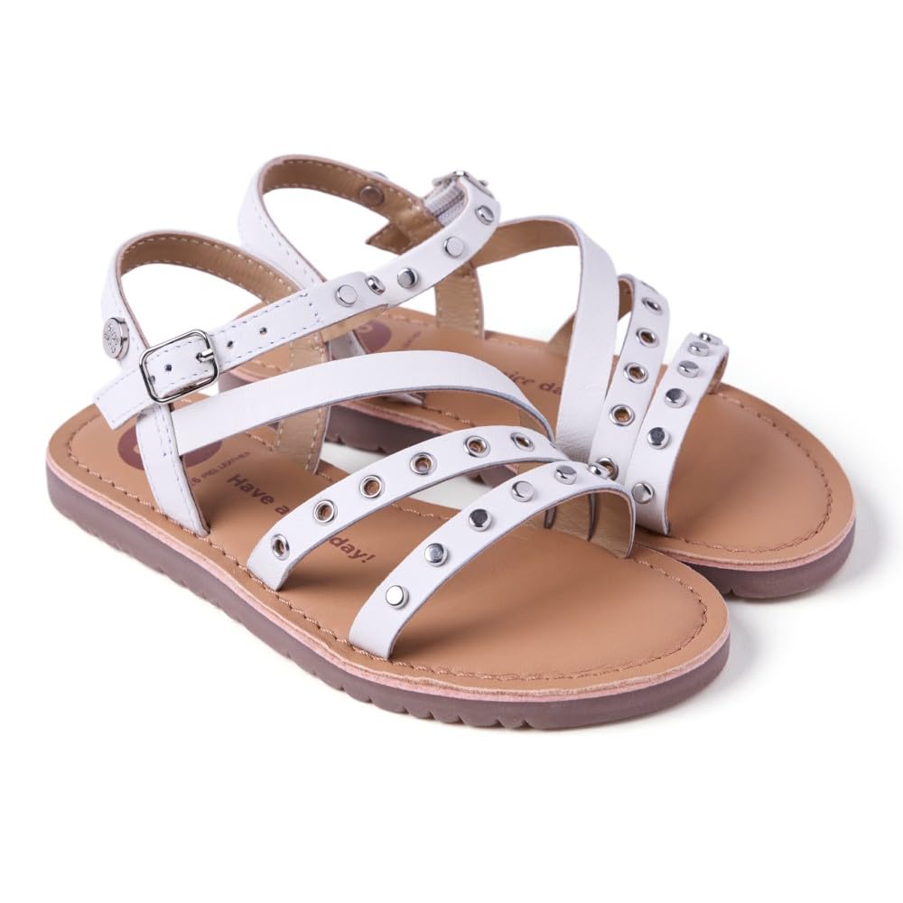 GIOSEPPO Boy's Girl's Awasi T-Strap, White, 8.5 UK Child