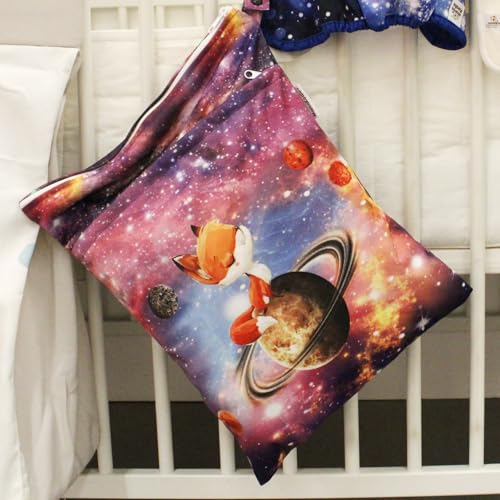 Image of Mama Koala 2 Pack Wet Dry Bags on the Go, Swimming Pool, Beach, in Gym, Fitness Center, Natatorium, Polyester Waterproof Diaper Bag with 2 Pockets, Portable, Reusable, Machine Washable-12in /16in-024
