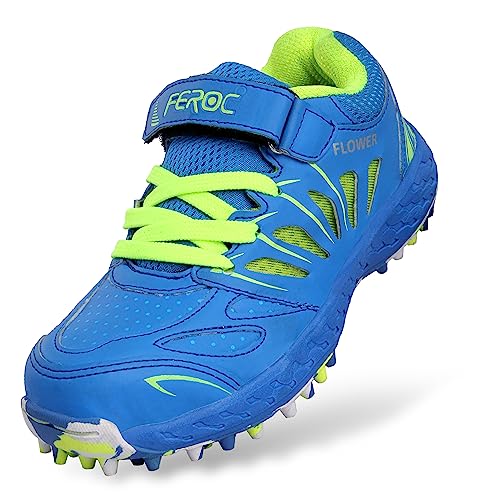 Image of FEROC Flower Rubber Sole Kids Cricket Shoes